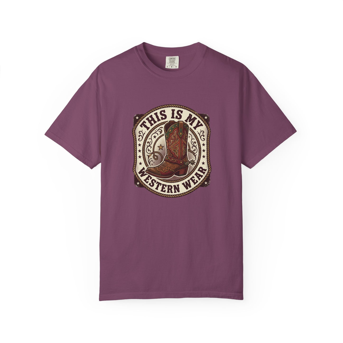 Western Boots Graphic T-Shirt — "This Is My Western Wear" Cowboy Tee