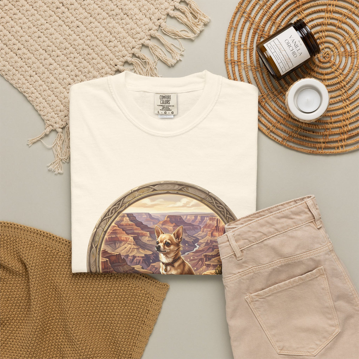 Desert Corgi Scenic T-Shirt — Corgi at the Canyon Graphic Tee