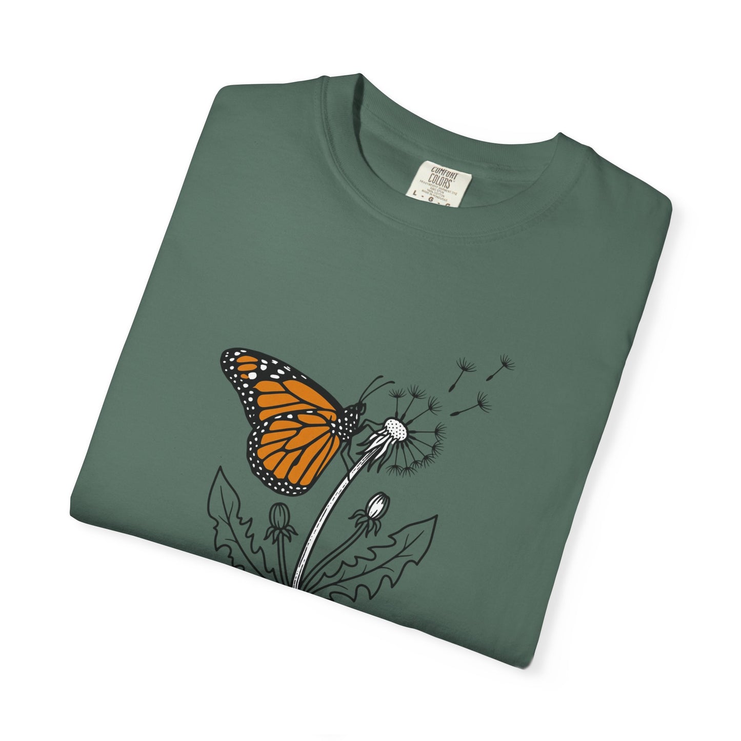Butterfly & Dandelion T-Shirt — Monarch Nature Graphic Tee