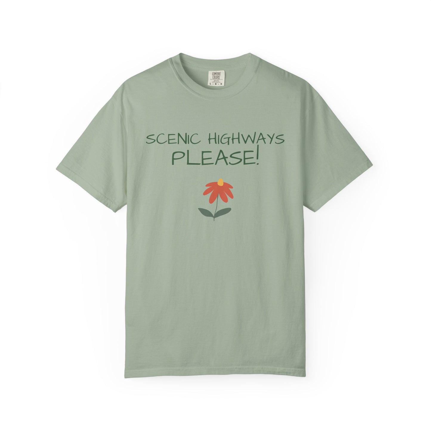 Scenic Highways Please! T-Shirt — Floral Travel Roadtrip Tee or