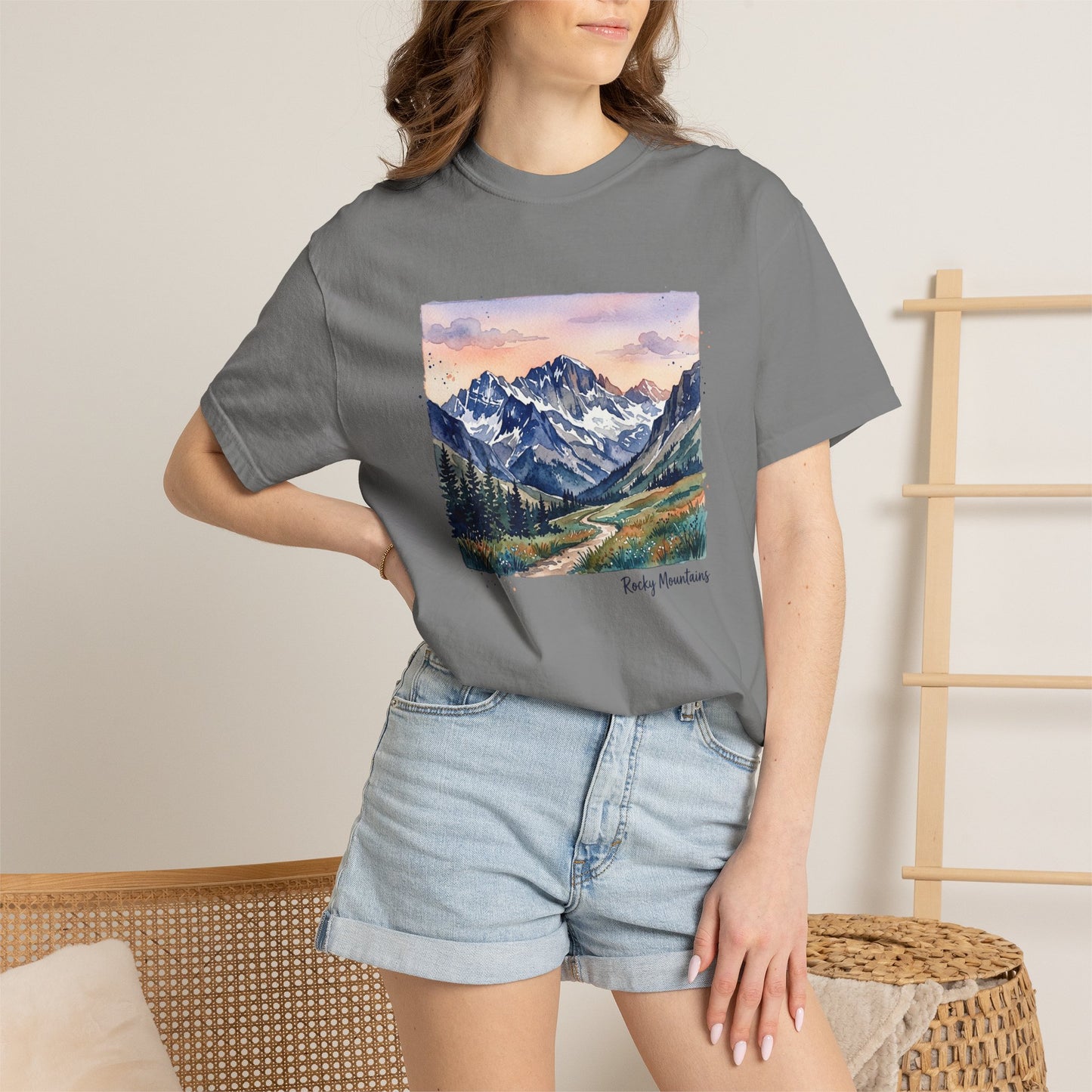 Rocky Mountains Watercolor T-Shirt