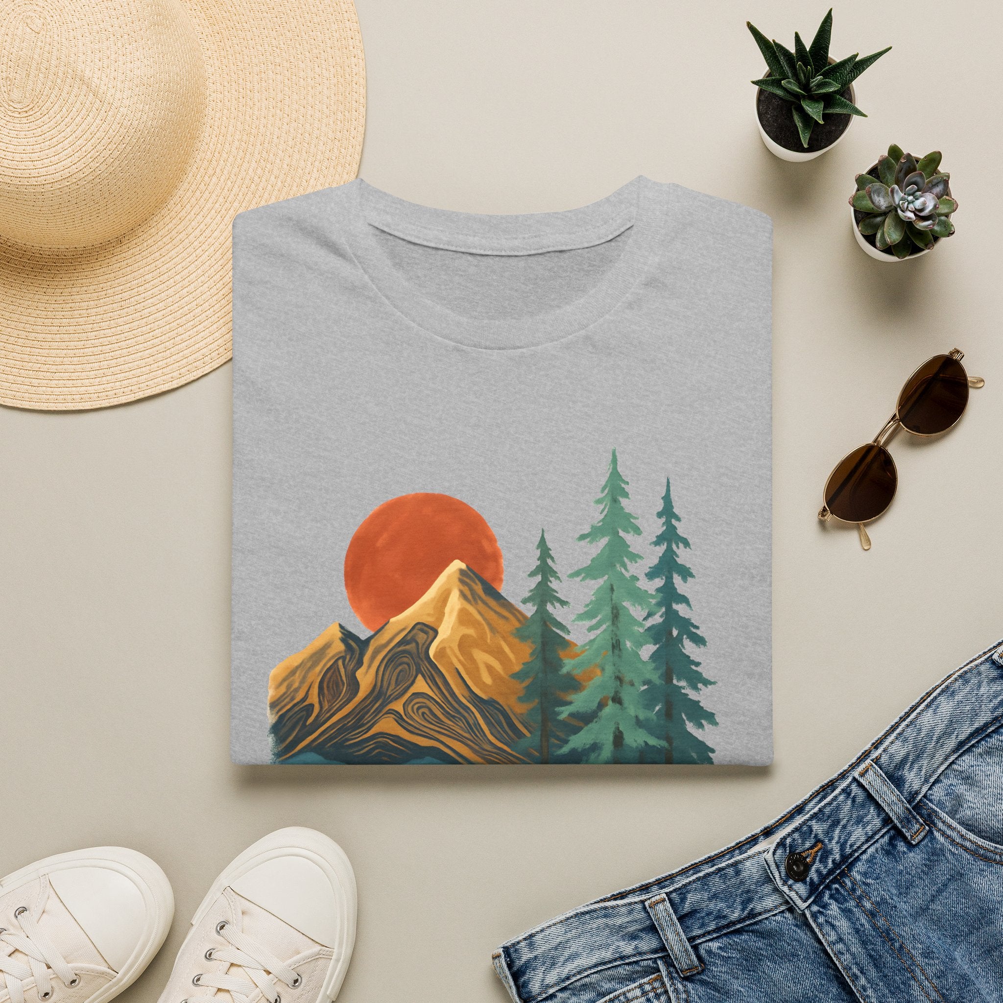 Sunset Mountain Scene T-Shirt