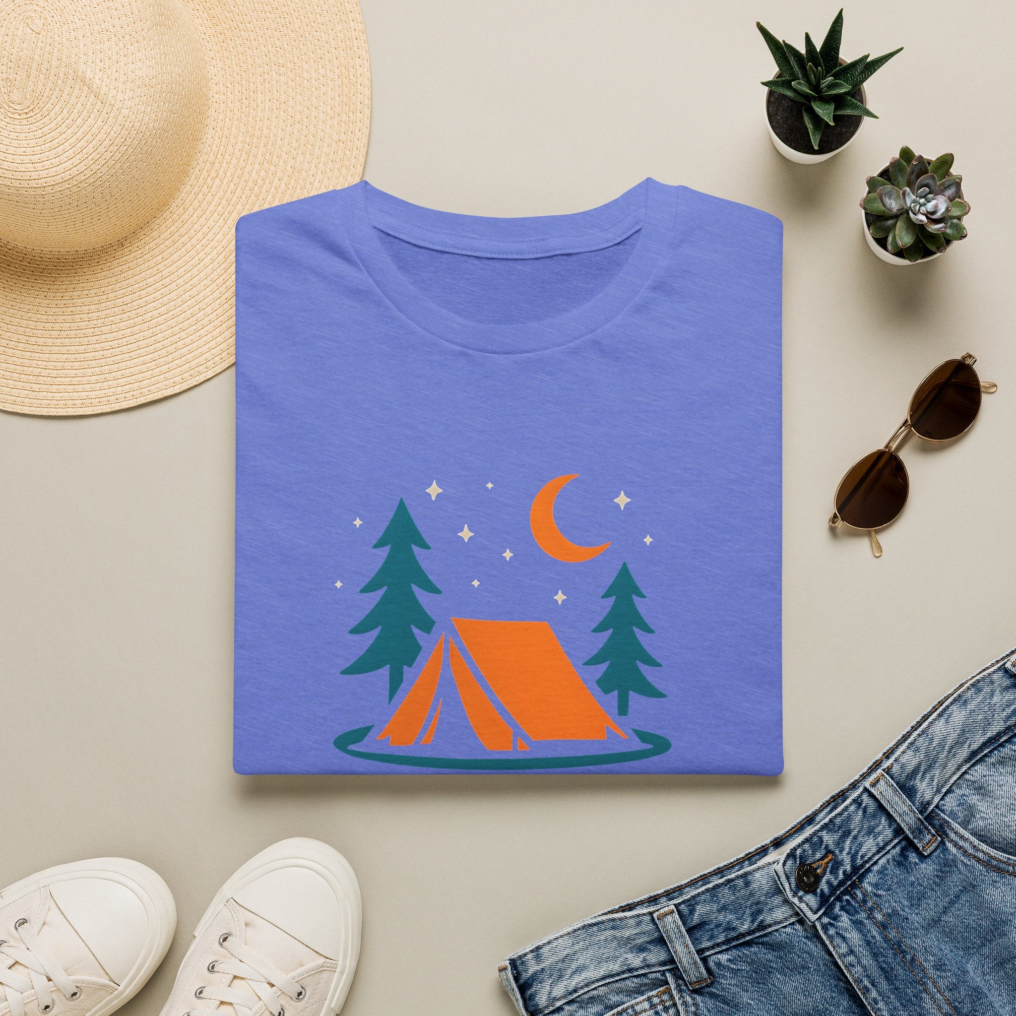 Night Camping Scene T-Shirt