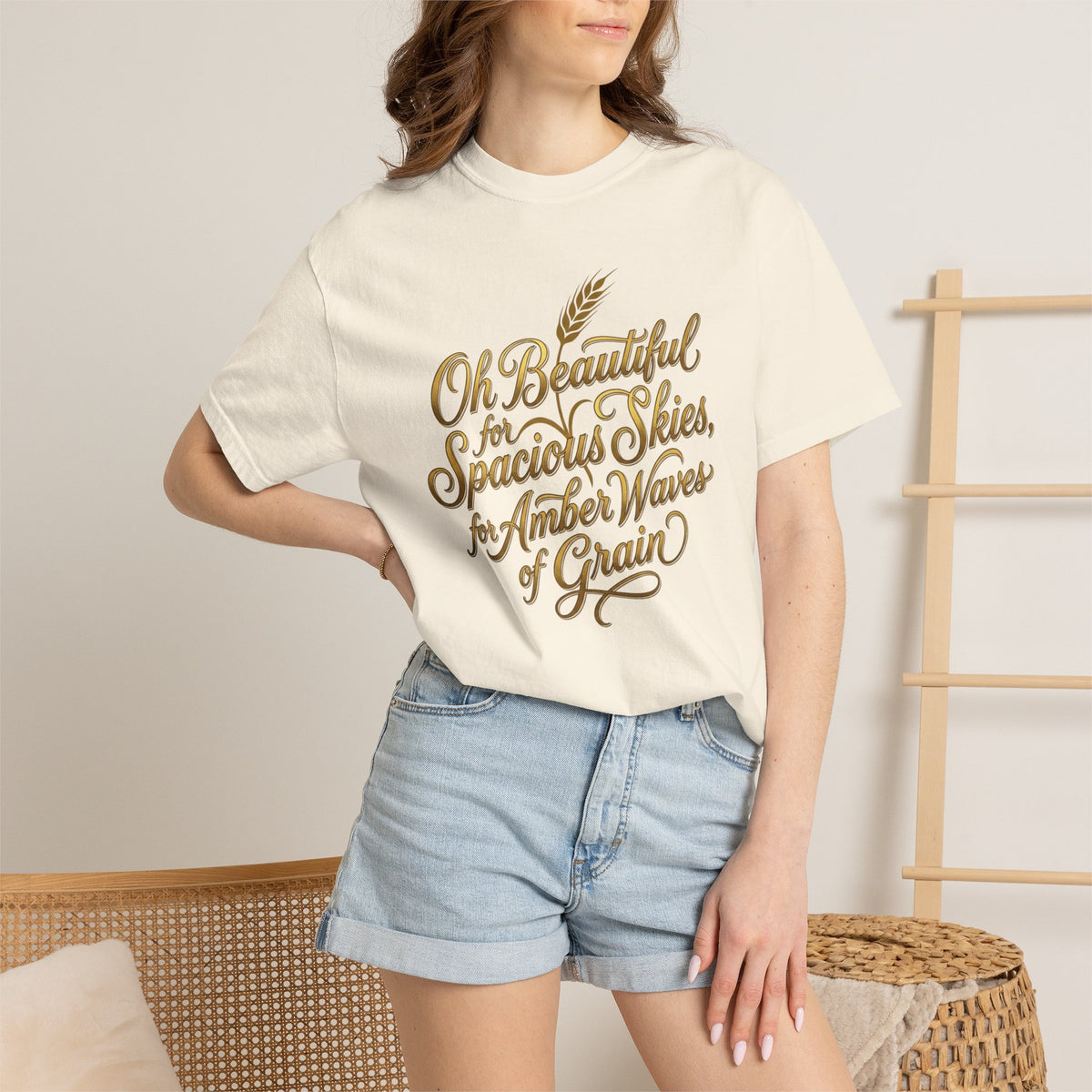 Oh Beautiful For Spacious Skies T-Shirt — Vintage Patriotic Americana Tee