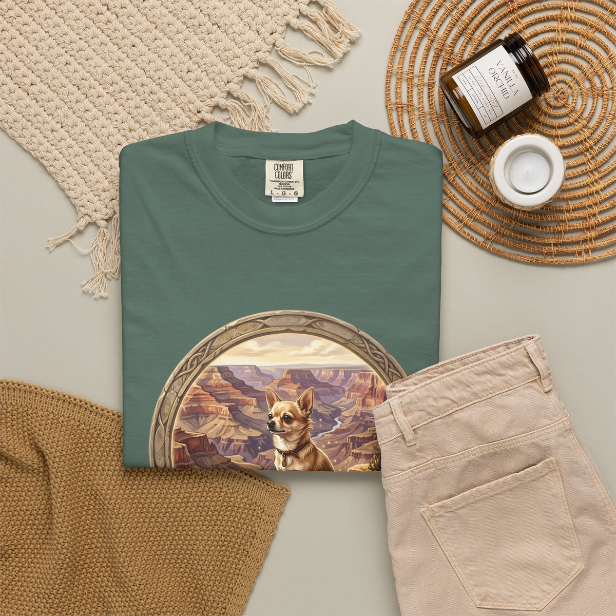 Desert Corgi Scenic T-Shirt — Corgi at the Canyon Graphic Tee
