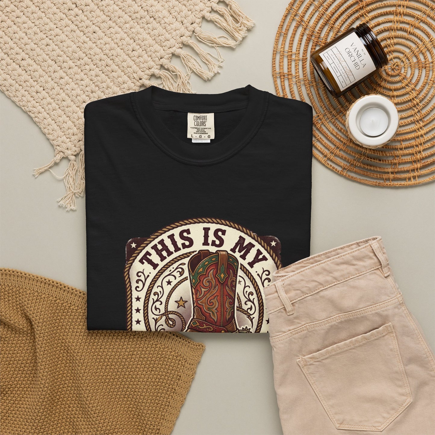 Western Boots Graphic T-Shirt — "This Is My Western Wear" Cowboy Tee