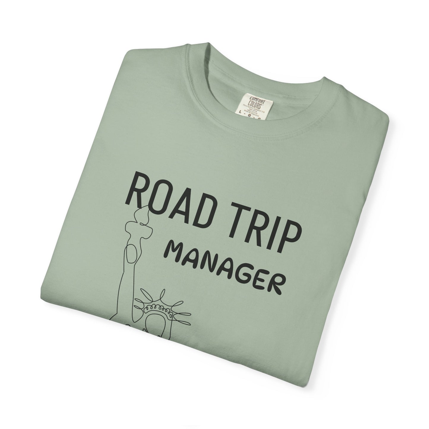 Road Trip Manager T-Shirt — Funny Travel Tee with Retro Line Art