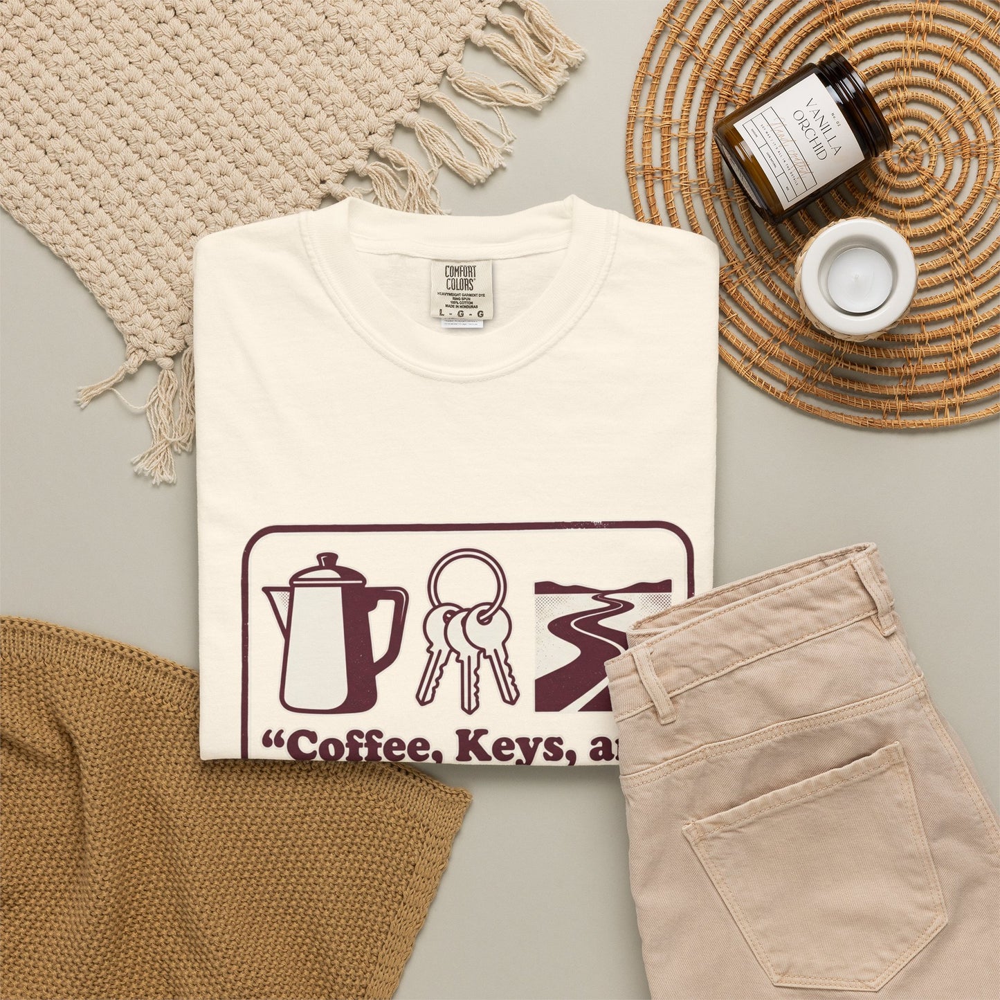 Coffee, Keys & Open Roads T-Shirt