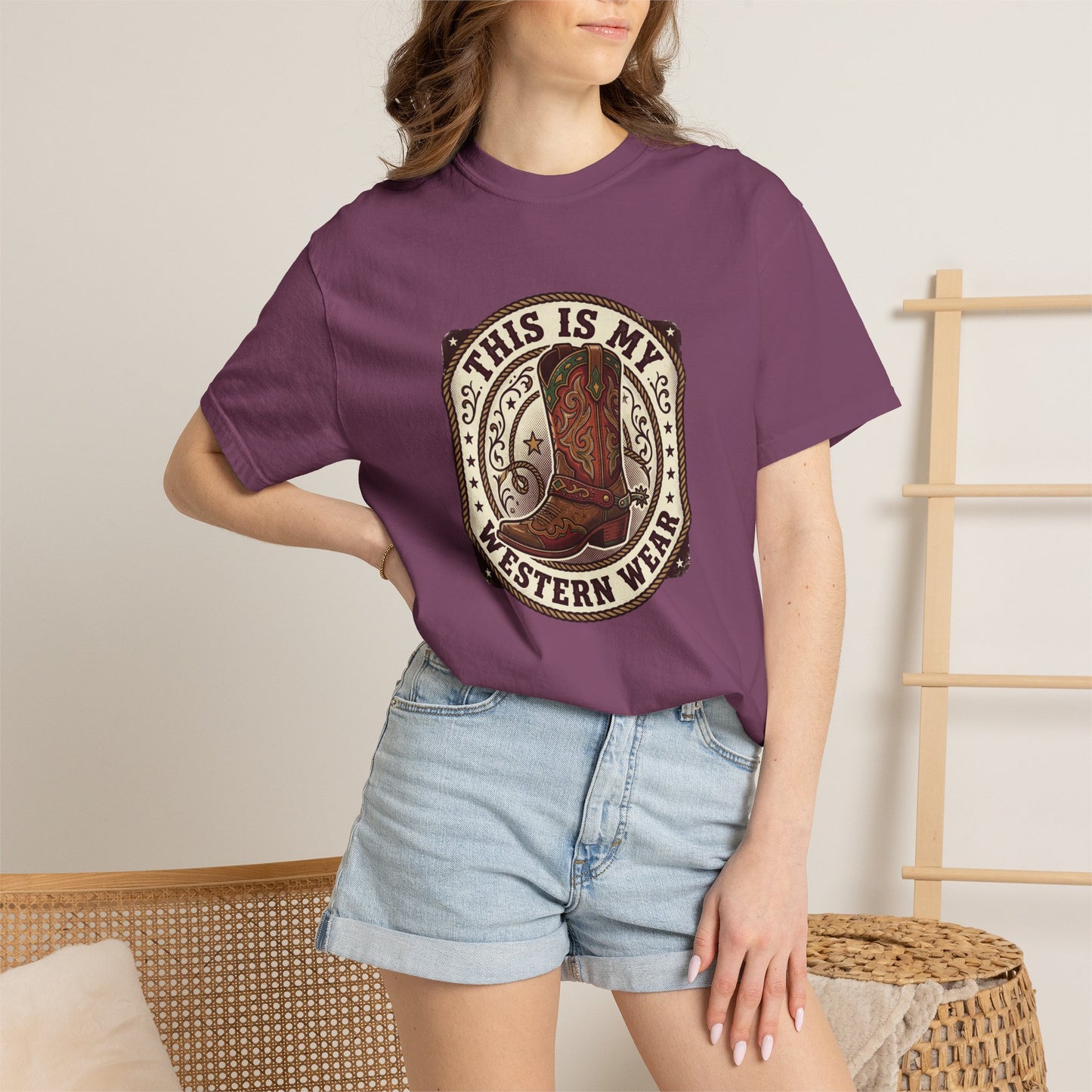 Western Boots Graphic T-Shirt — "This Is My Western Wear" Cowboy Tee