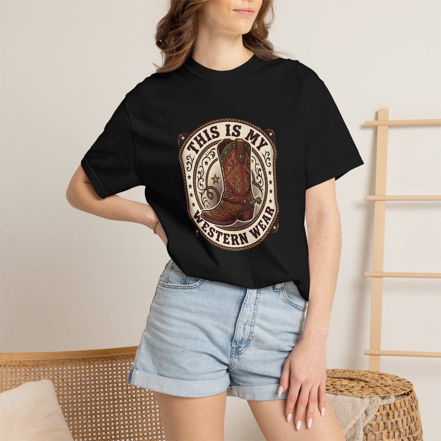 Western Boots Graphic T-Shirt — "This Is My Western Wear" Cowboy Tee