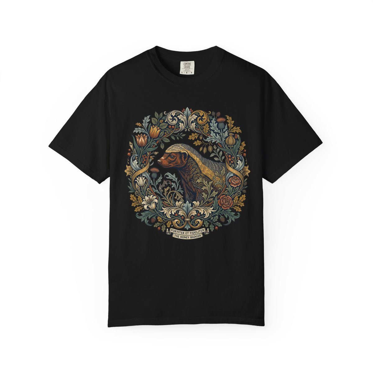 Dog Floral Circle T-Shirt — Botanical Labrador Graphic Tee