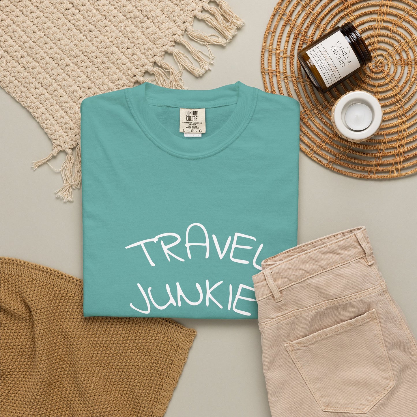 Travel Junkie T-Shirt — Adventure Graphic Tee for Travelers