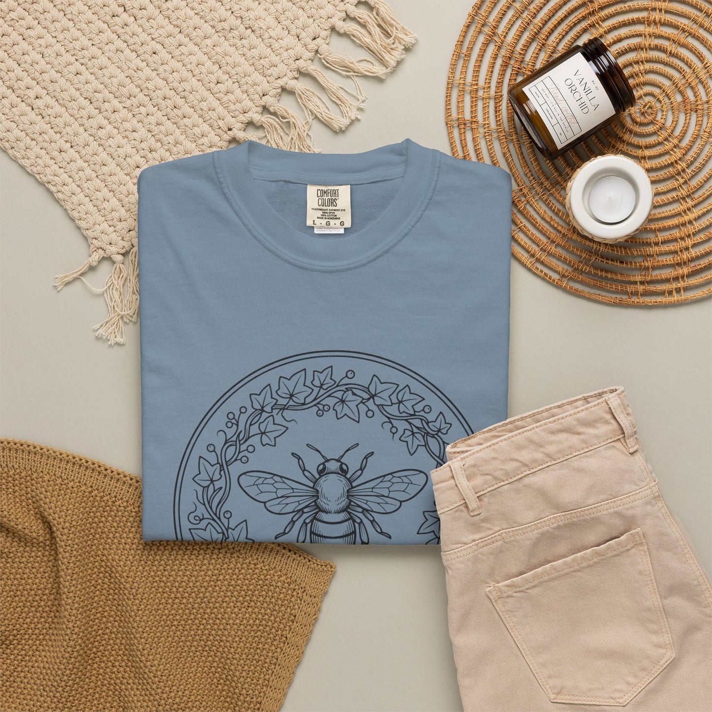 Bee Mandala T-Shirt — Floral Honeybee Graphic Tee