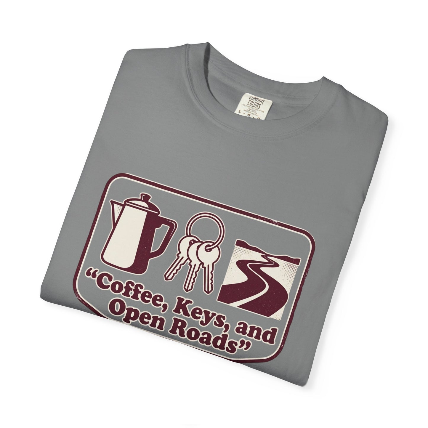 Coffee, Keys & Open Roads T-Shirt