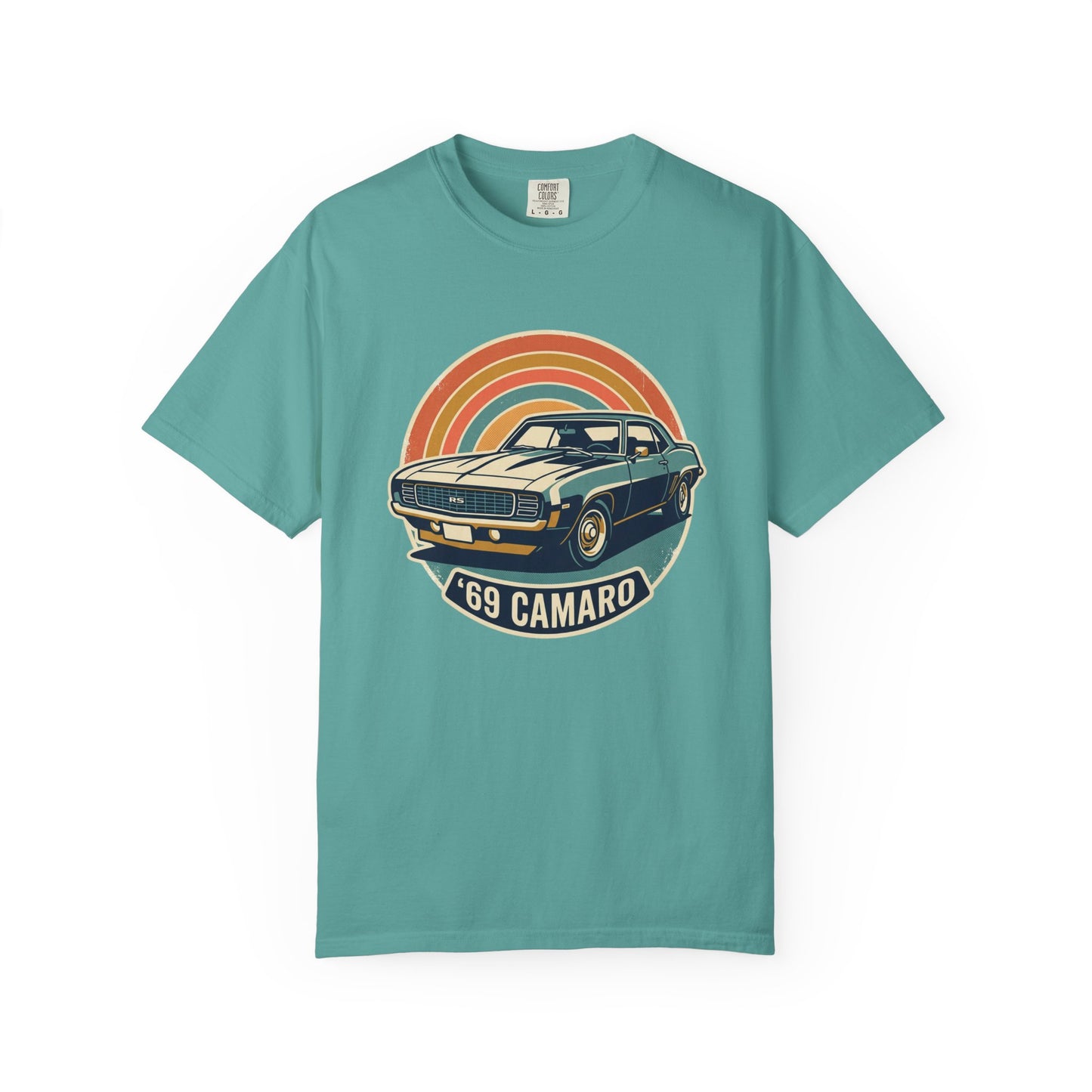 '69 Camaro Retro Muscle Car T-Shirt — Vintage Sunset Classic Car Tee