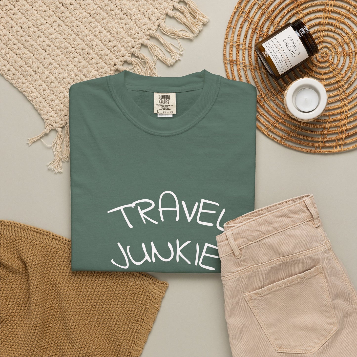Travel Junkie T-Shirt — Adventure Graphic Tee for Travelers