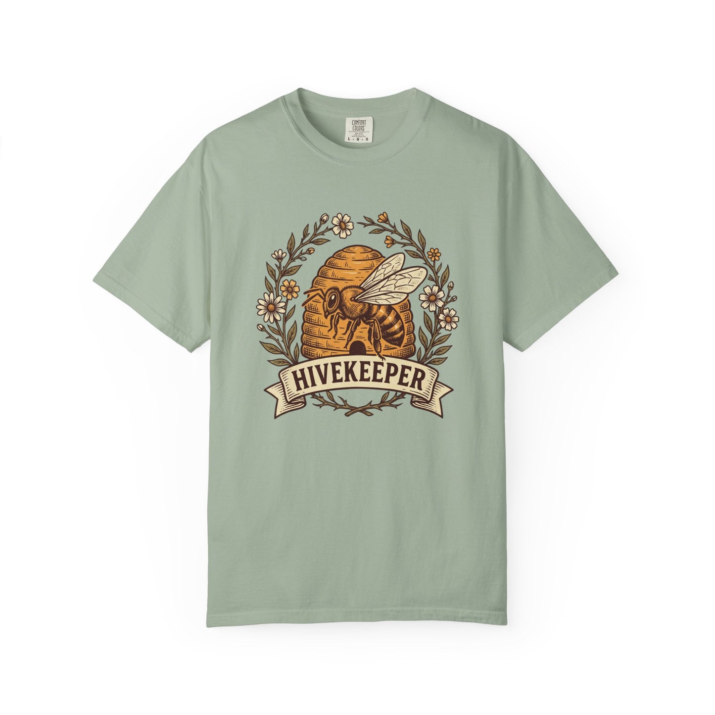 Beekeeper Graphic T-Shirt – 'Hivekeeper' Vintage Bee & Beehive Design