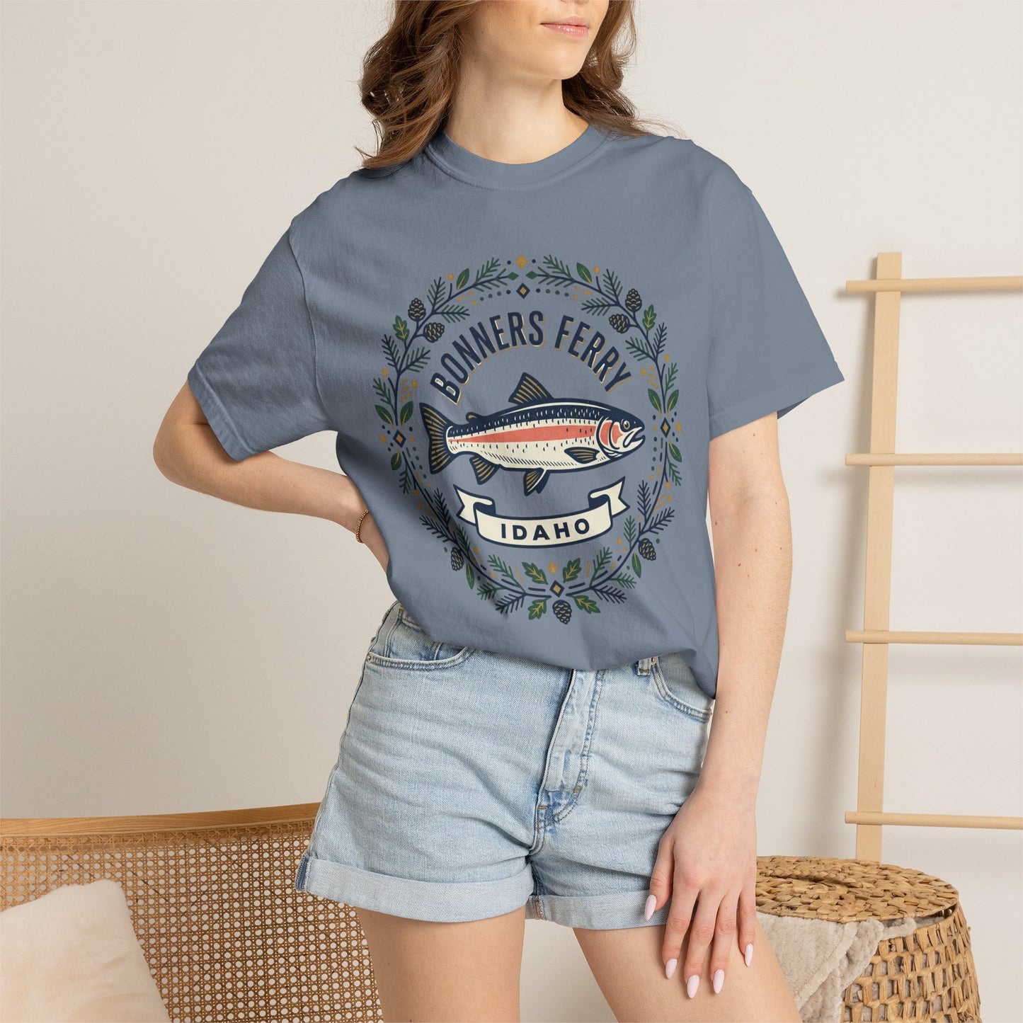 Idaho Bonners Ferry Trout T-Shirt — Vintage Fishing Graphic