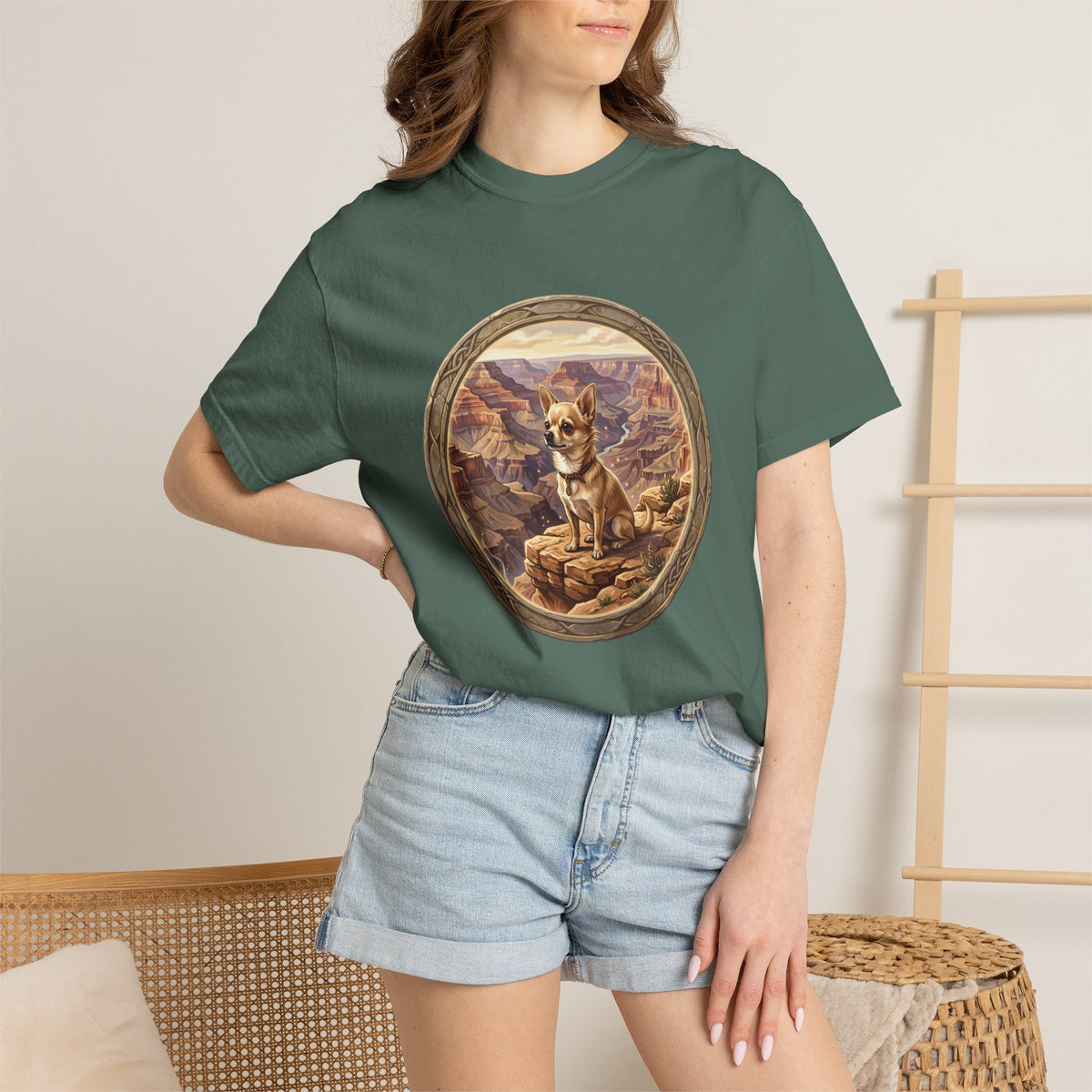 Desert Corgi Scenic T-Shirt — Corgi at the Canyon Graphic Tee