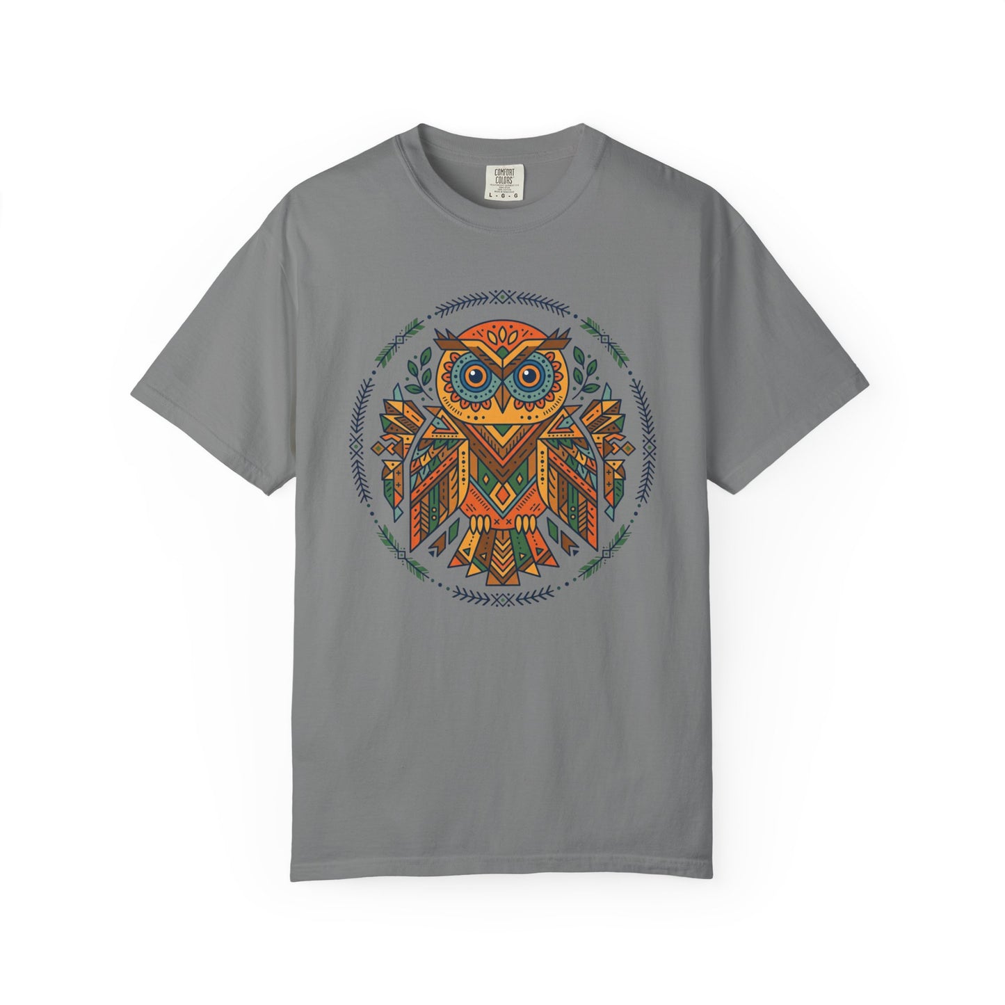 Boho Tribal Owl T-Shirt — Geometric Owl Graphic Tee