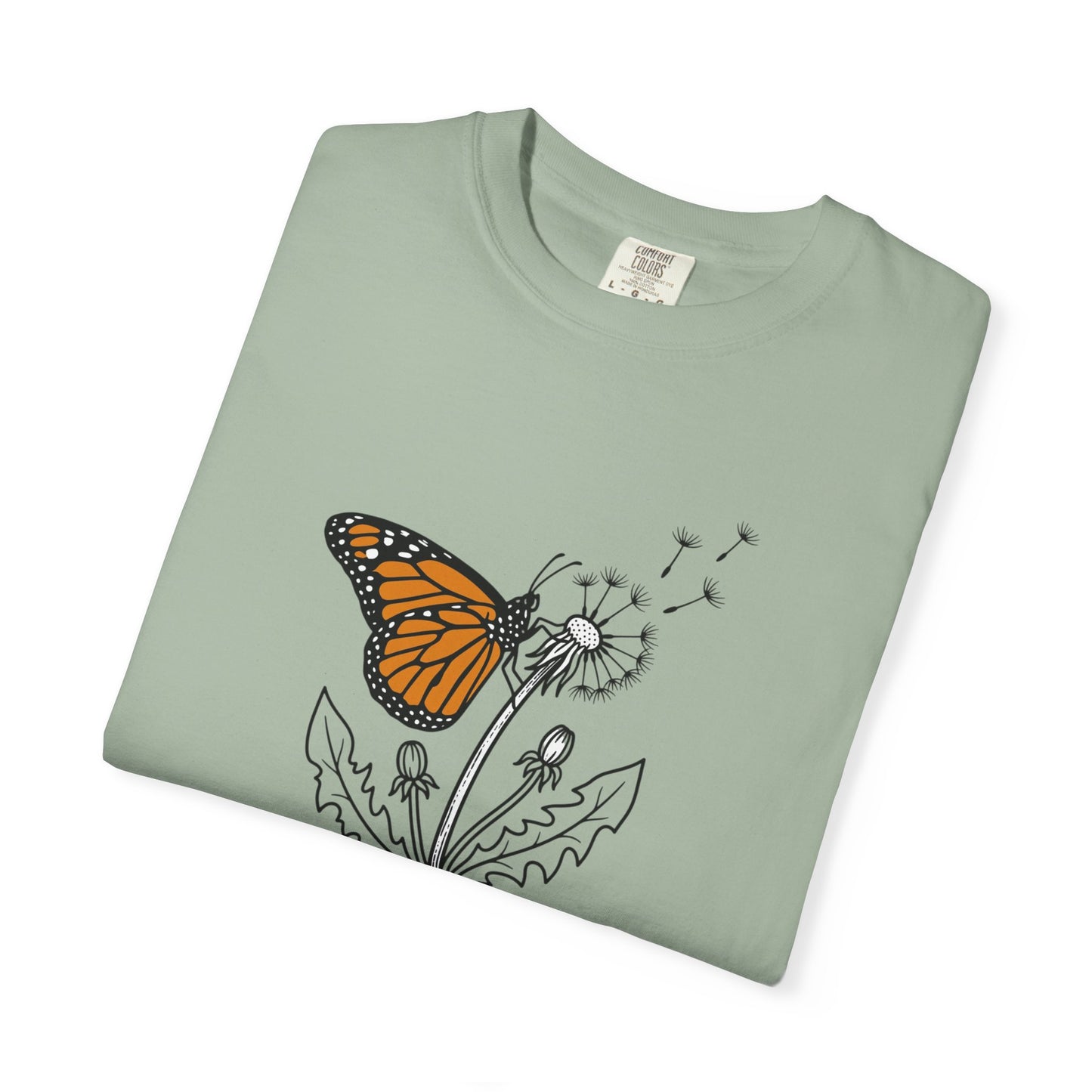 Butterfly & Dandelion T-Shirt — Monarch Nature Graphic Tee