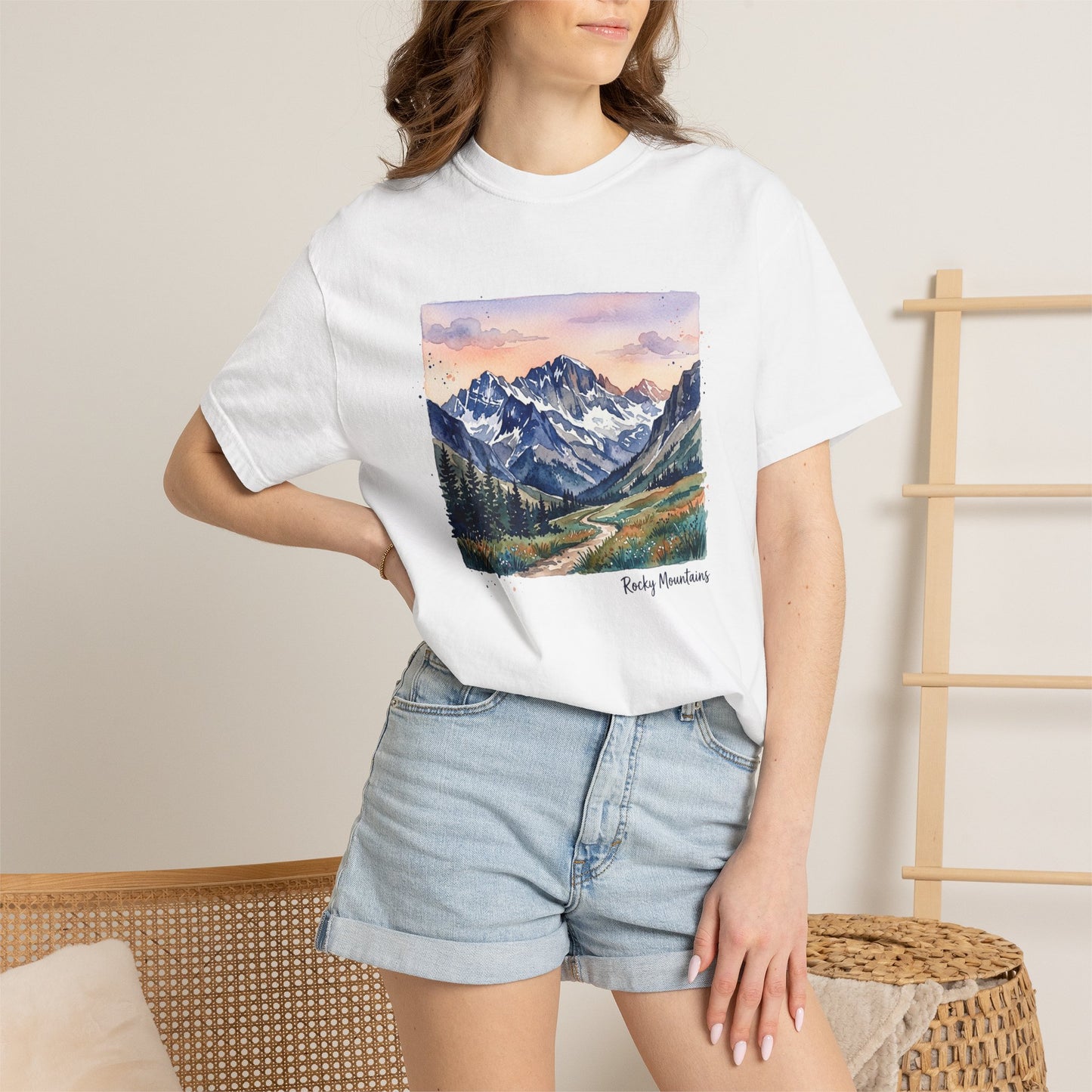 Rocky Mountains Watercolor T-Shirt