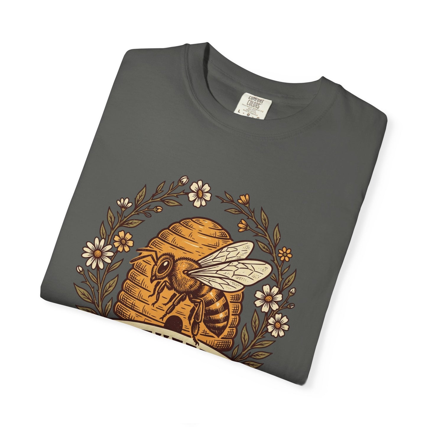 Beekeeper Graphic T-Shirt – 'Hivekeeper' Vintage Bee & Beehive Design
