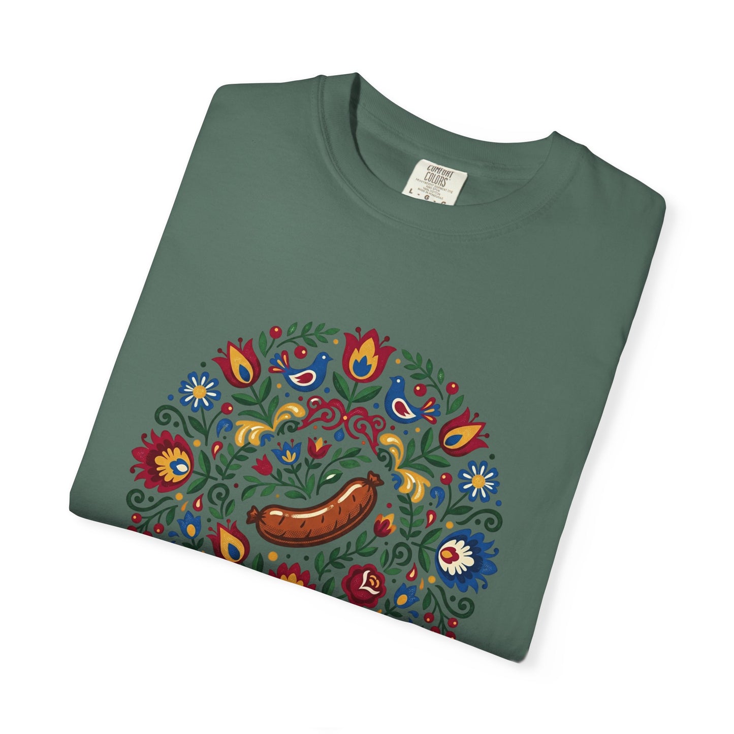 Small Town USA Chicopee MA Folk Art Polish Sausage T-Shirt
