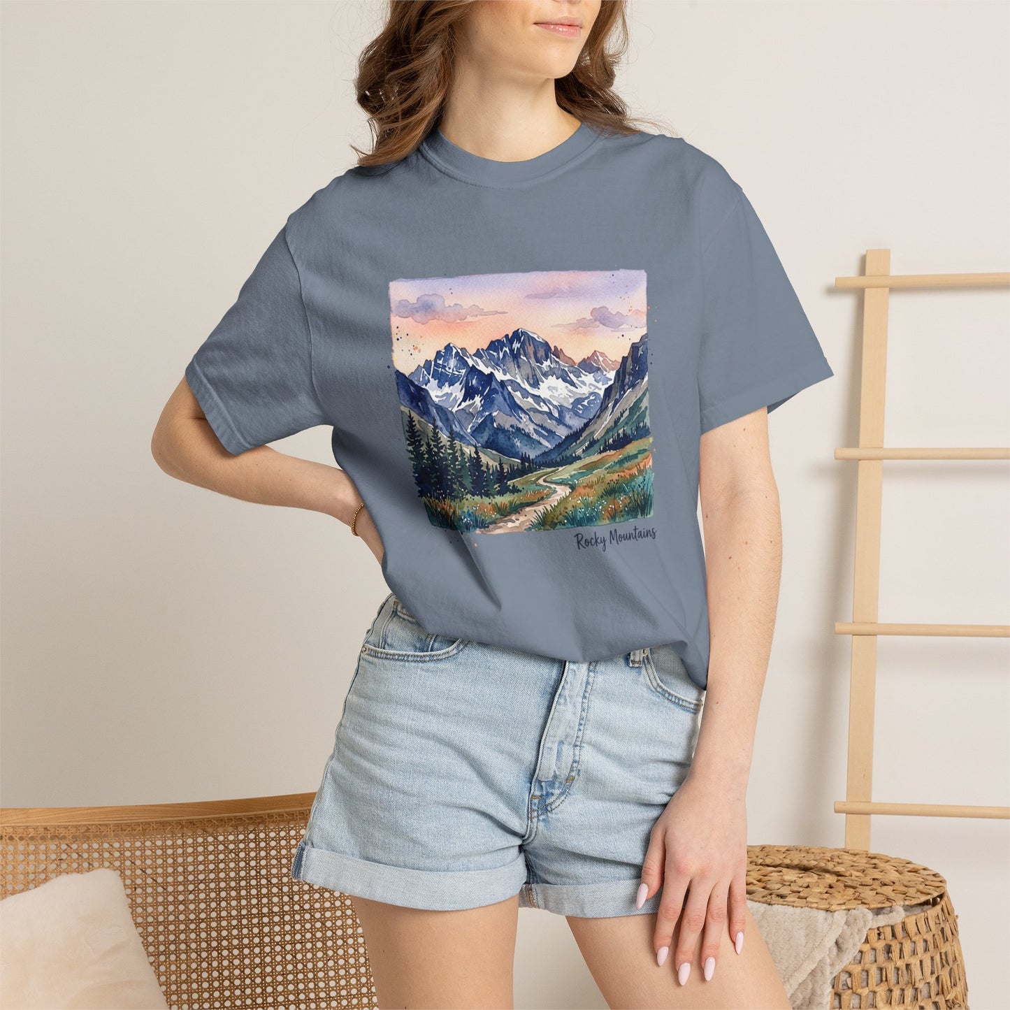 Rocky Mountains Watercolor T-Shirt