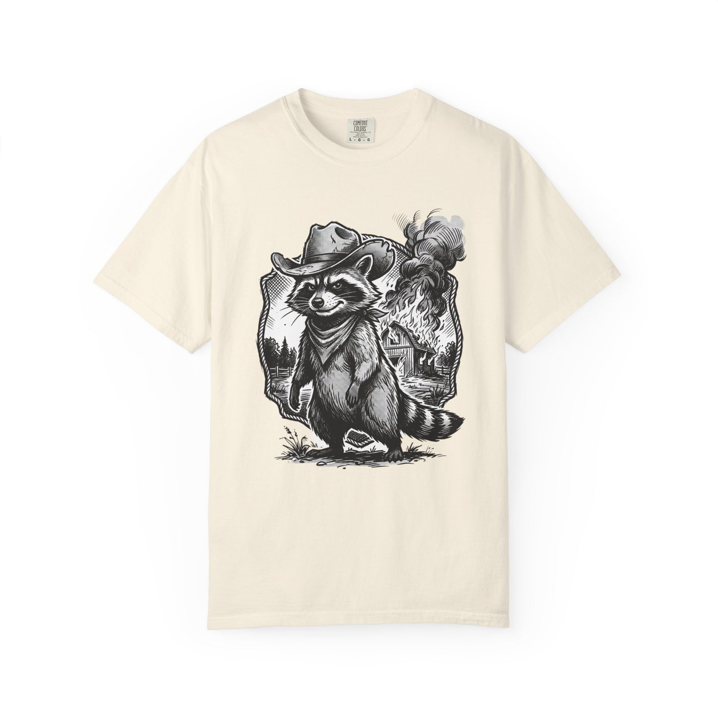 Raccoon Cowboy T‑Shirt — Vintage Western Forest Graphic Tee