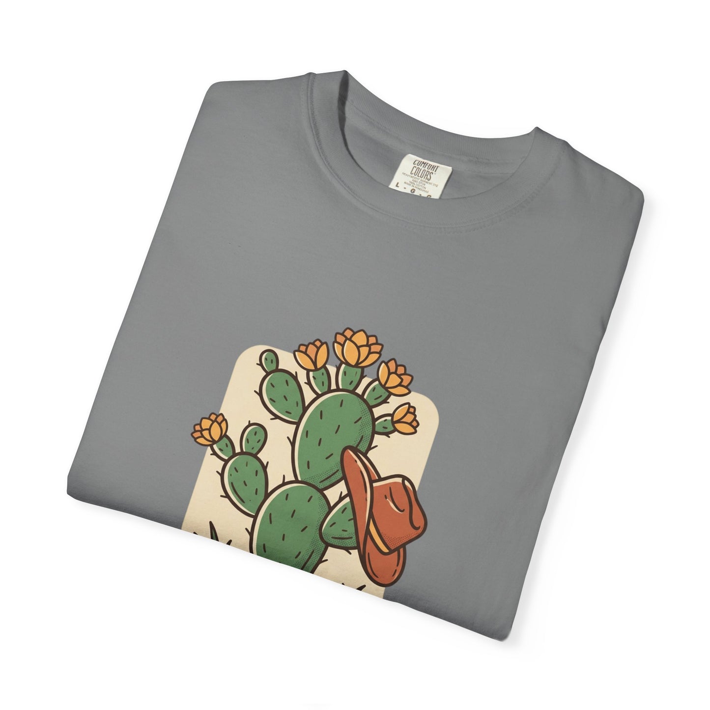 Sagebrush Cactus Graphic T-Shirt — Desert Floral & Cowboy Hat Tee