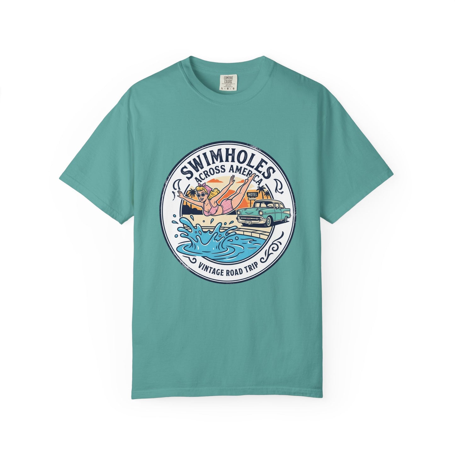 Swimholes Across America T-Shirt — Vintage Road Trip Swim Tee