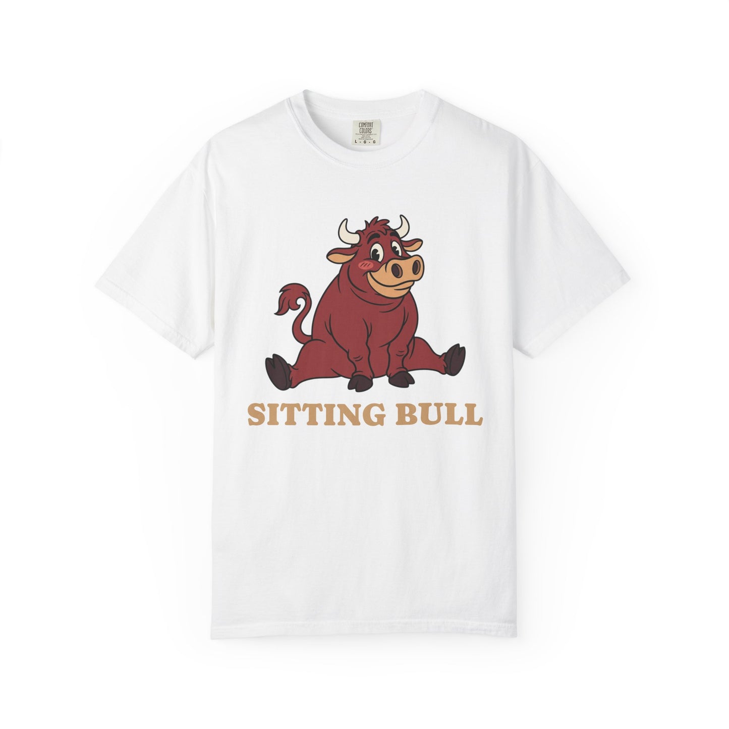 Sitting Bull Cartoon T-Shirt — Cute Sitting Bull Graphic Tee