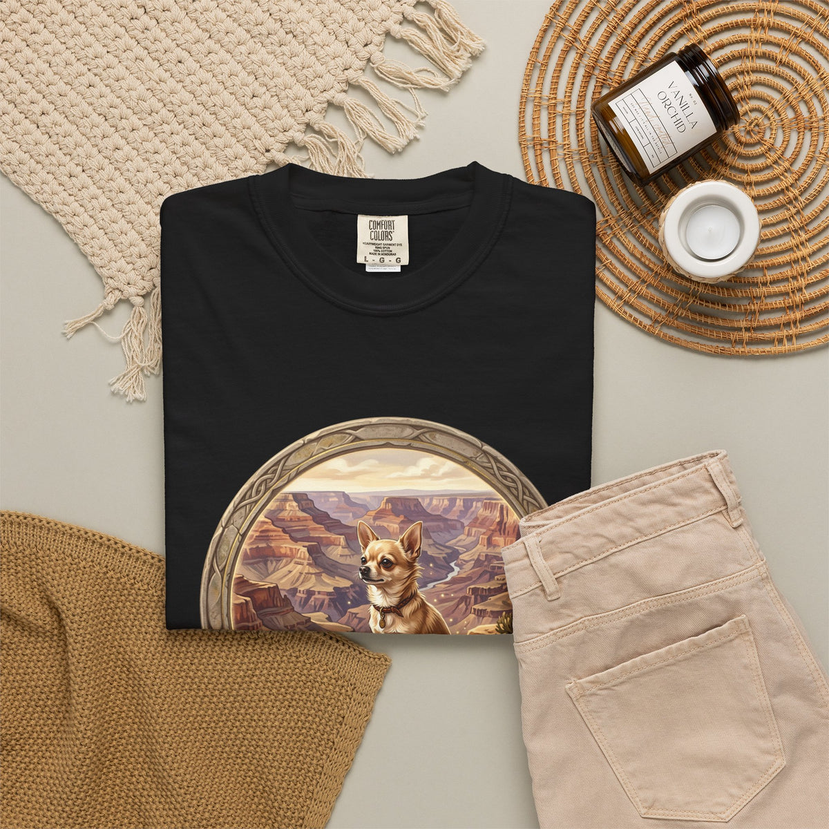 Desert Corgi Scenic T-Shirt — Corgi at the Canyon Graphic Tee