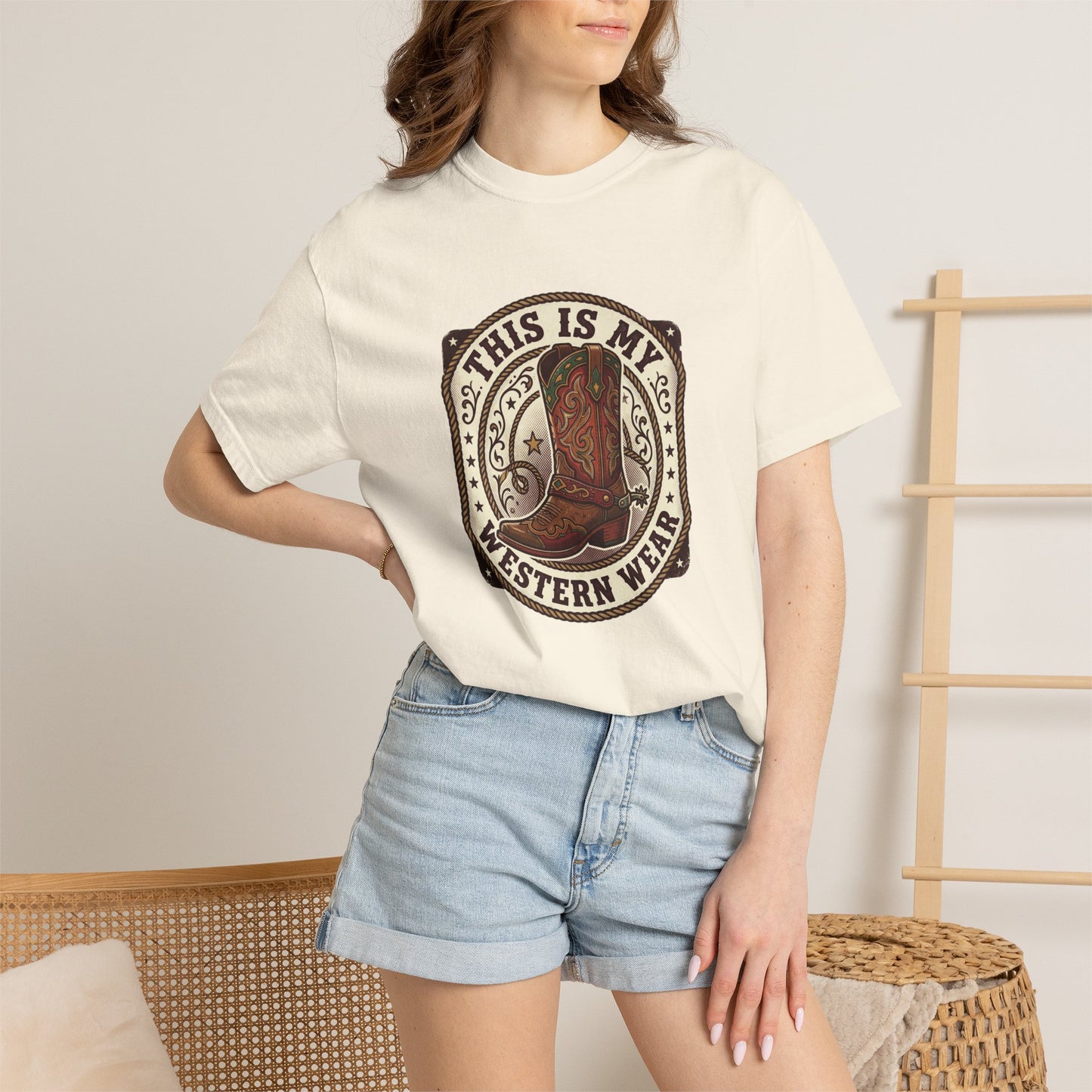 Western Boots Graphic T-Shirt — "This Is My Western Wear" Cowboy Tee