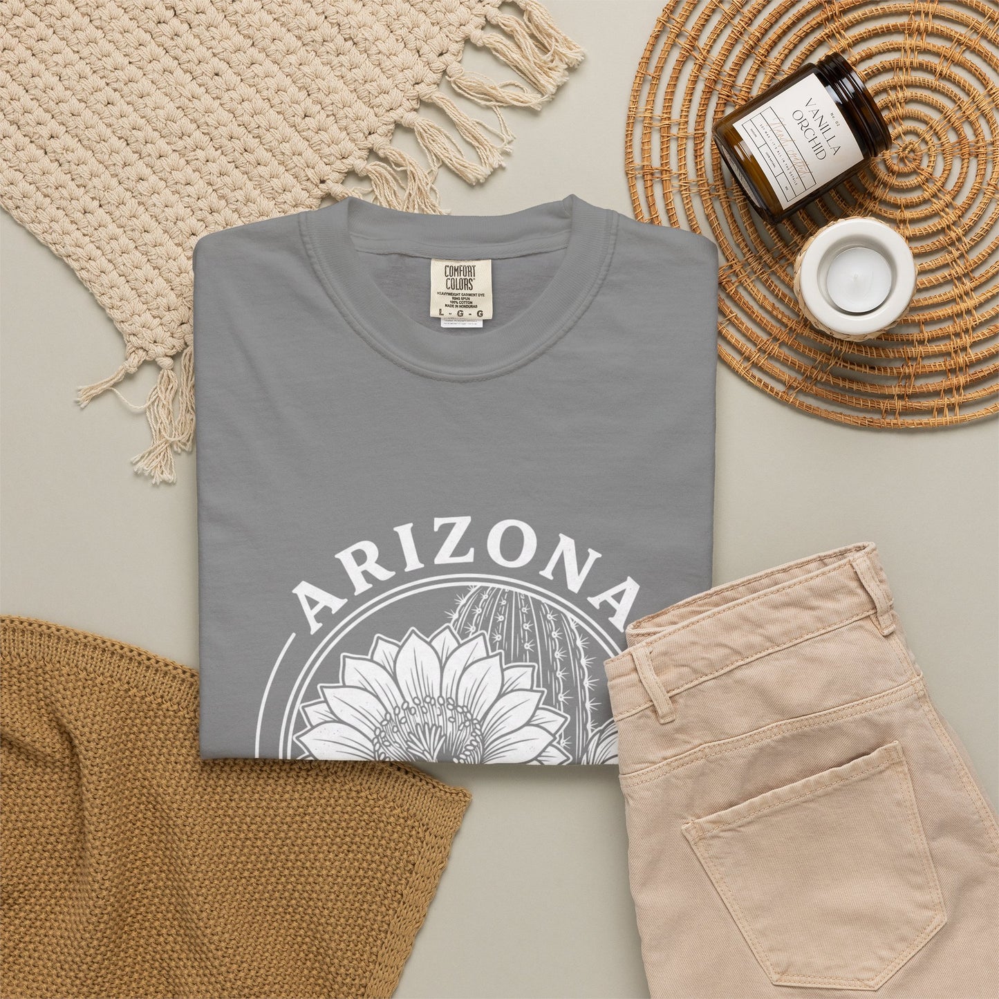 Arizona Saguaro Blossom T-Shirt — Vintage Desert Sunflower Tee