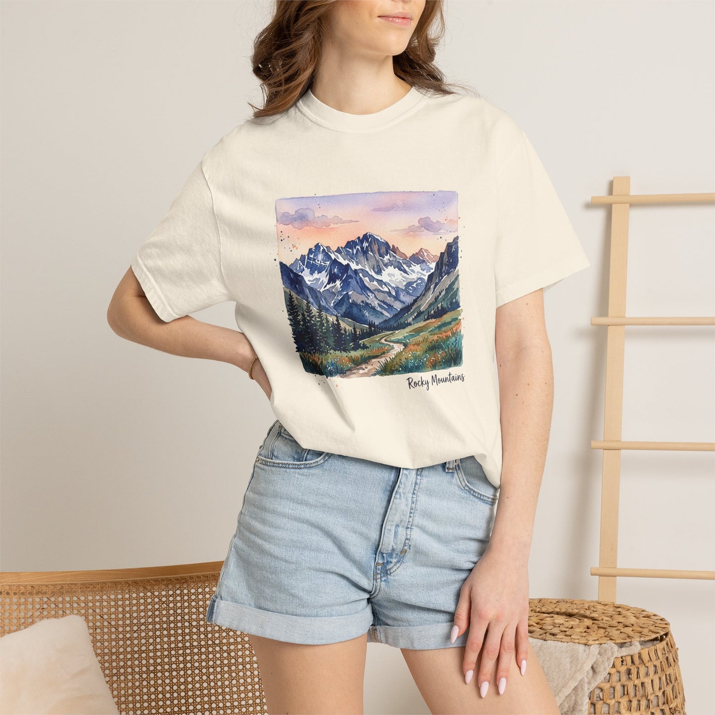 Rocky Mountains Watercolor T-Shirt
