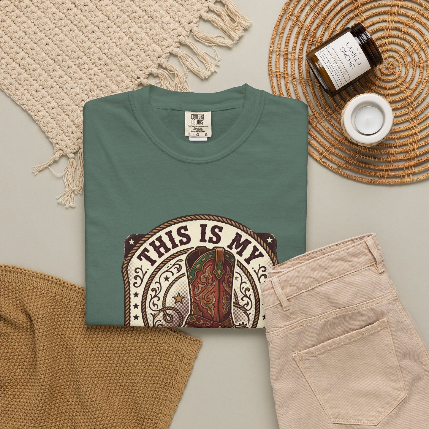 Western Boots Graphic T-Shirt — "This Is My Western Wear" Cowboy Tee