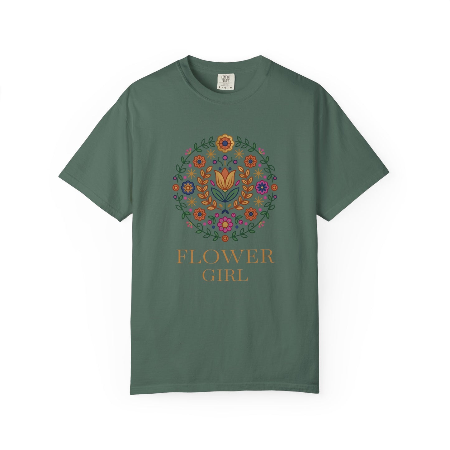 For Flower Lovers T-Shirt — Floral Wreath Nordic Folkart