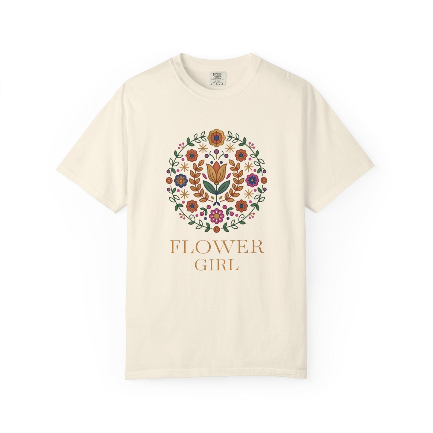 For Flower Lovers T-Shirt — Floral Wreath Nordic Folkart