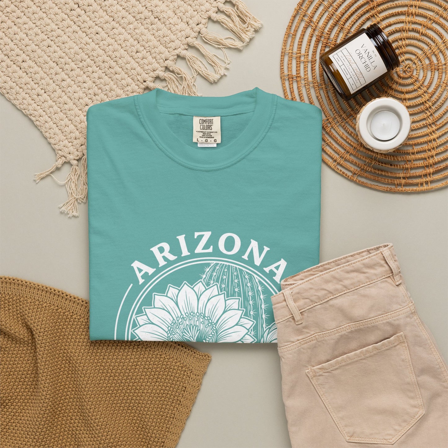 Arizona Saguaro Blossom T-Shirt — Vintage Desert Sunflower Tee