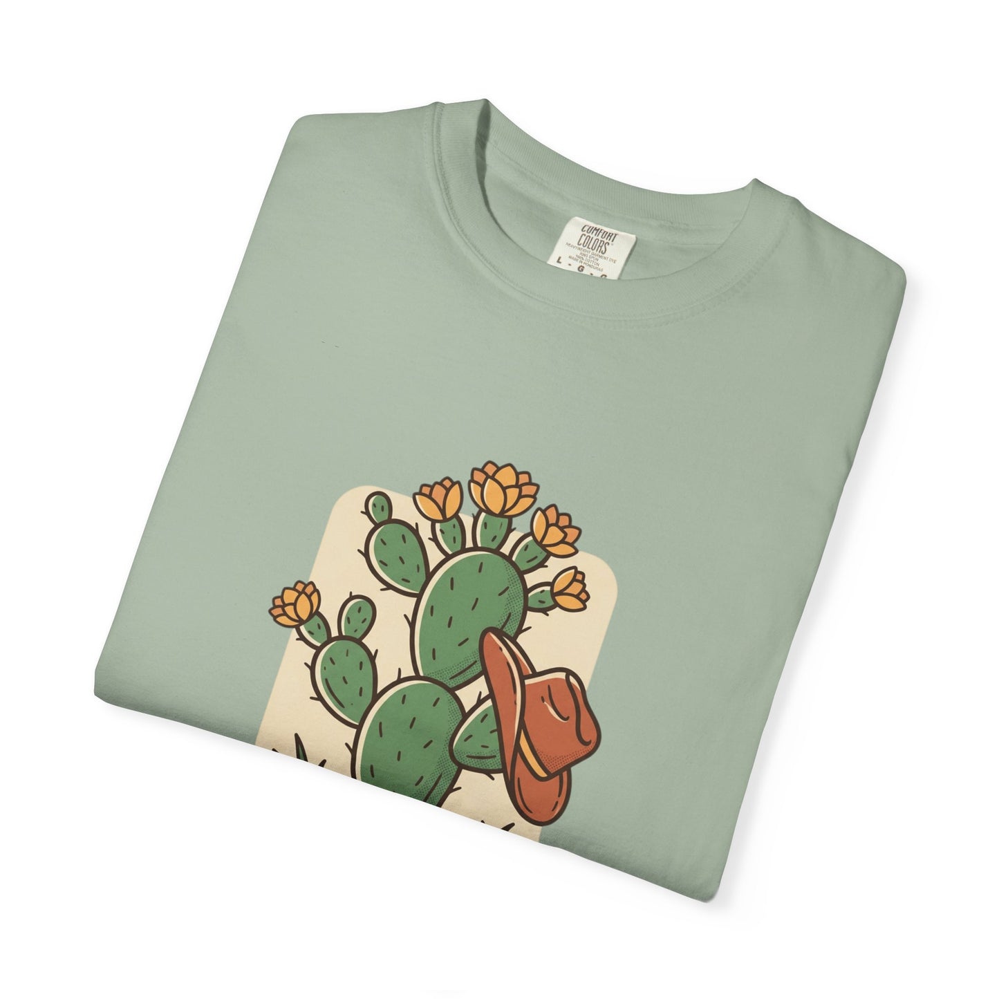 Sagebrush Cactus Graphic T-Shirt — Desert Floral & Cowboy Hat Tee