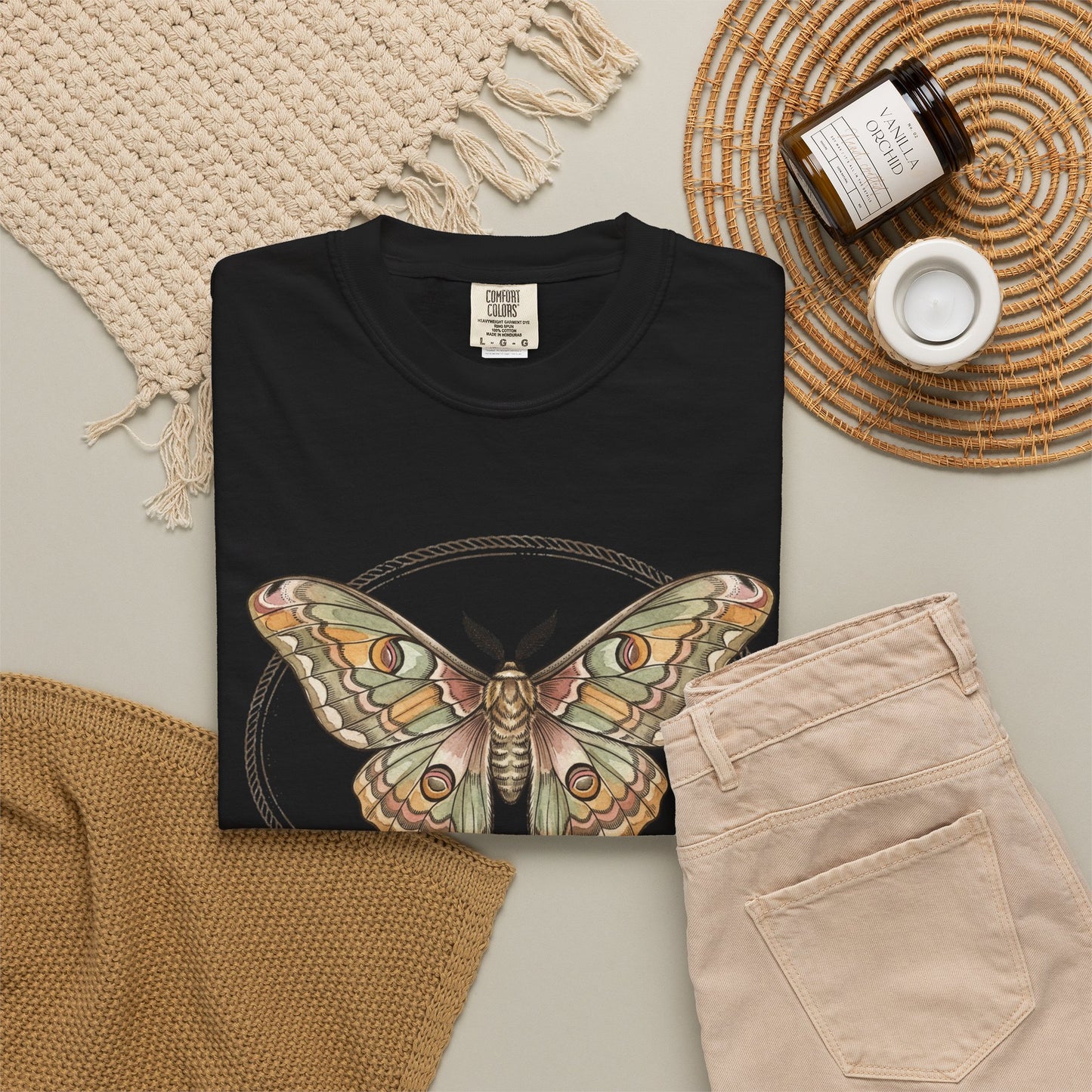 Vintage Luna Moth Graphic T-Shirt — Boho Nature Tee
