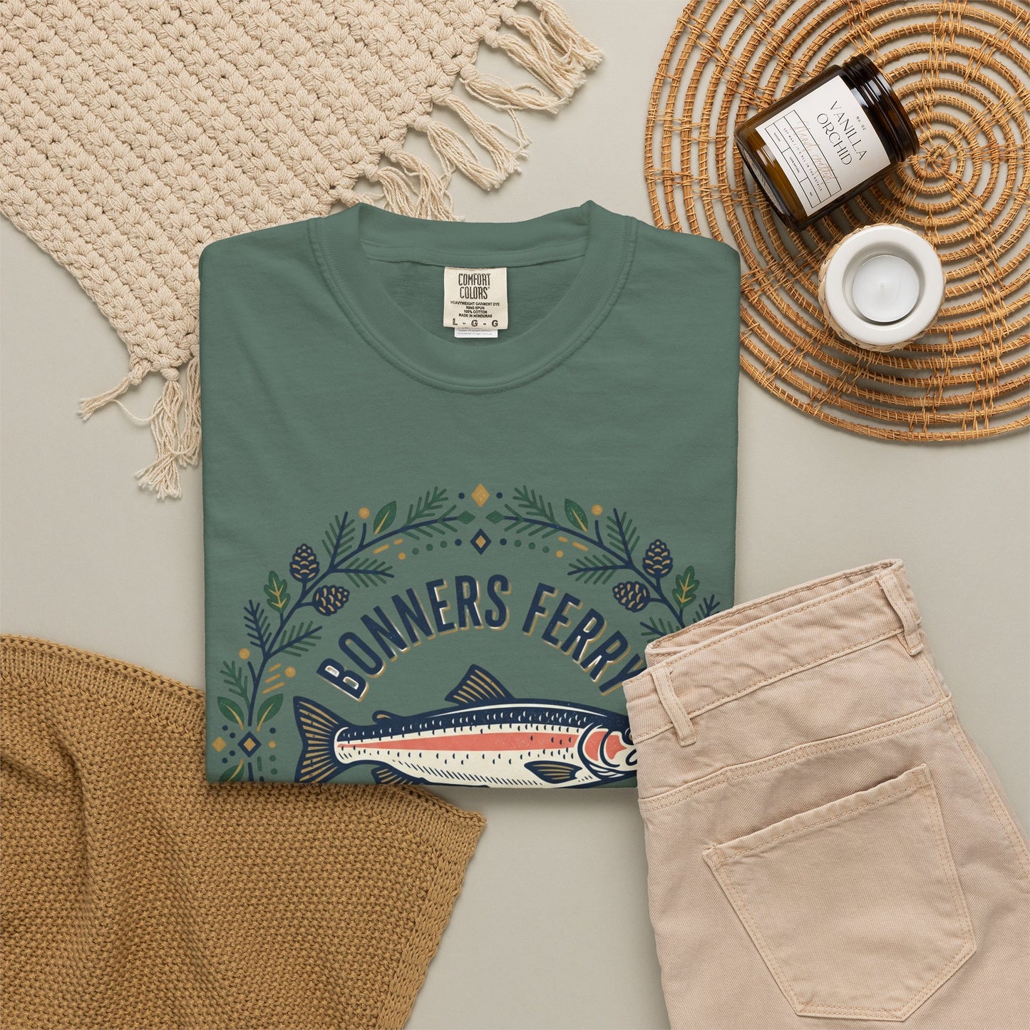 Idaho Bonners Ferry Trout T-Shirt — Vintage Fishing Graphic
