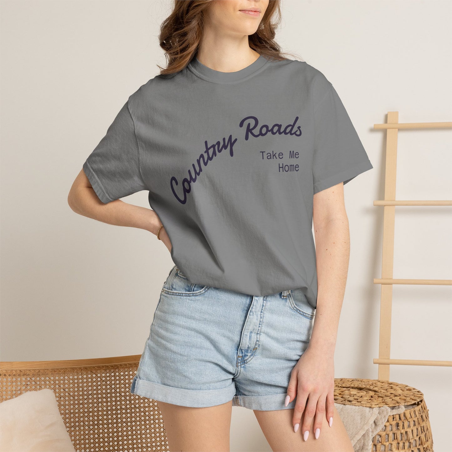 Country Roads T‑Shirt – "Country Roads Take Me Home" Vintage Graphic Tee