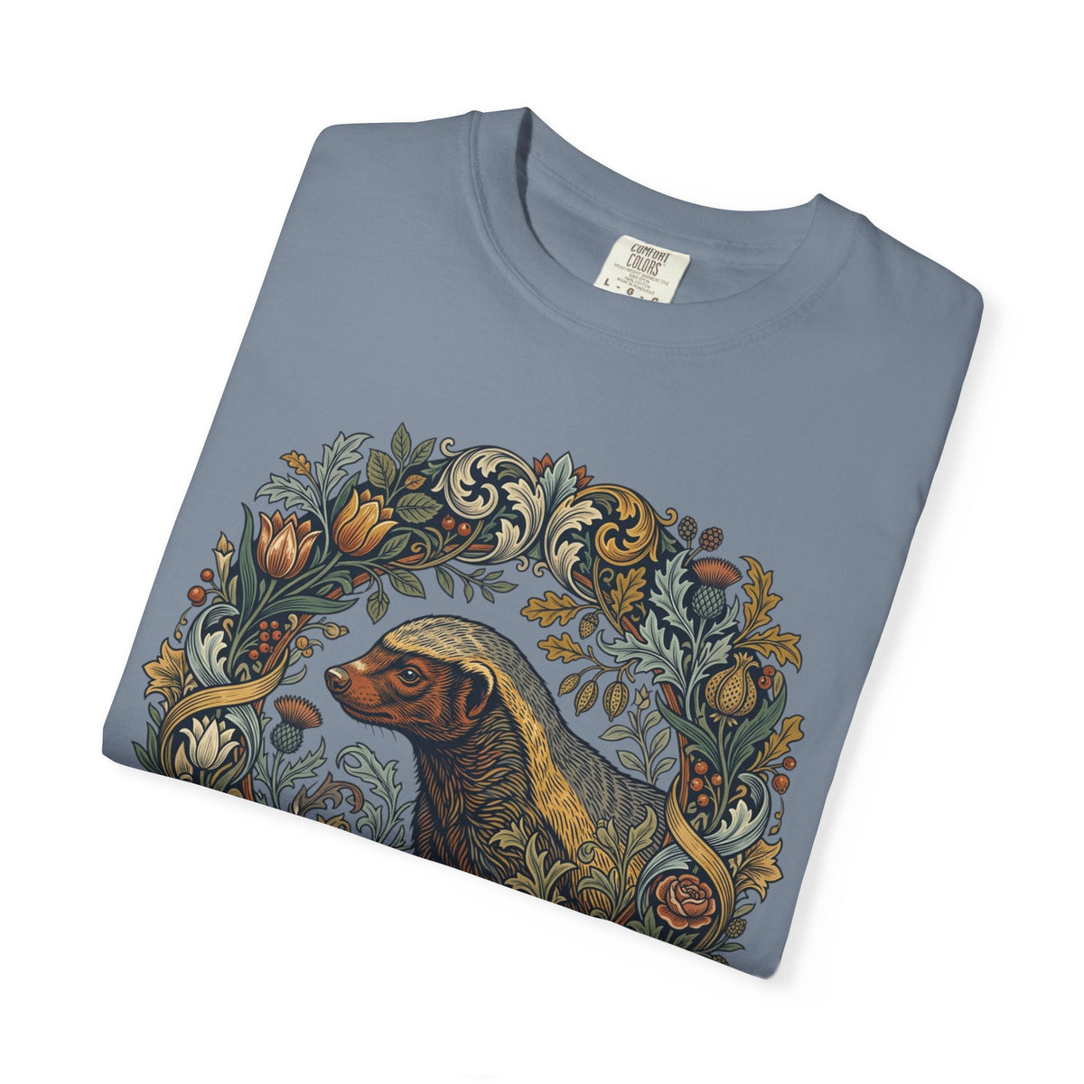 Dog Floral Circle T-Shirt — Botanical Labrador Graphic Tee