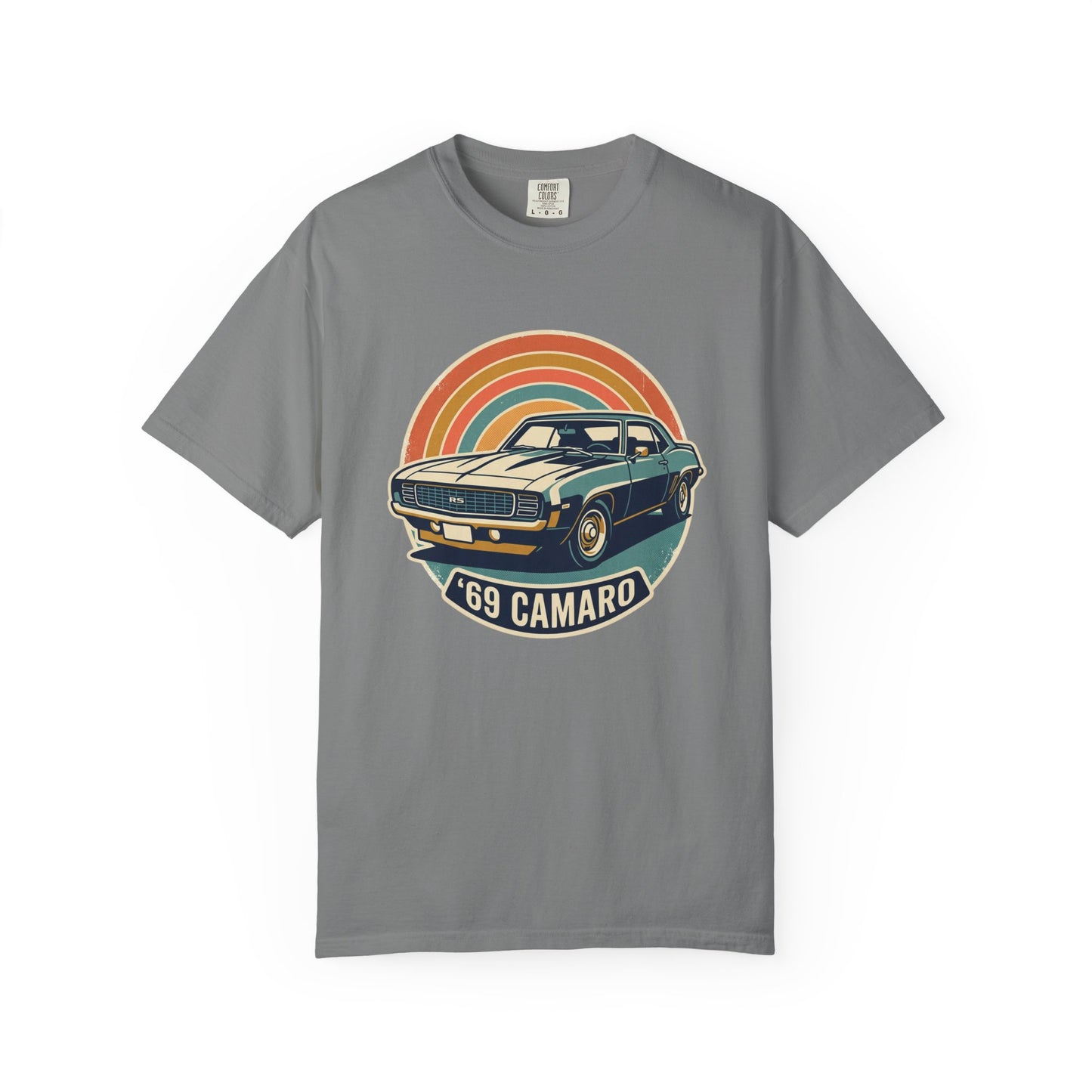 '69 Camaro Retro Muscle Car T-Shirt — Vintage Sunset Classic Car Tee