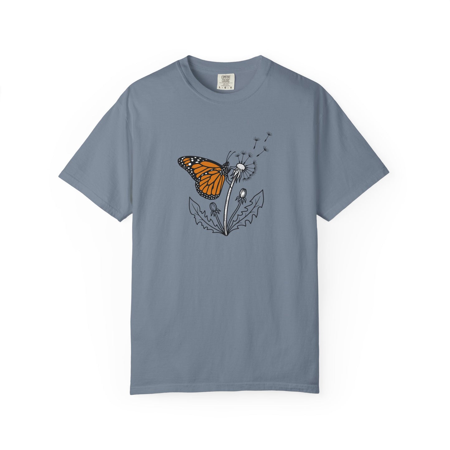 Butterfly & Dandelion T-Shirt — Monarch Nature Graphic Tee