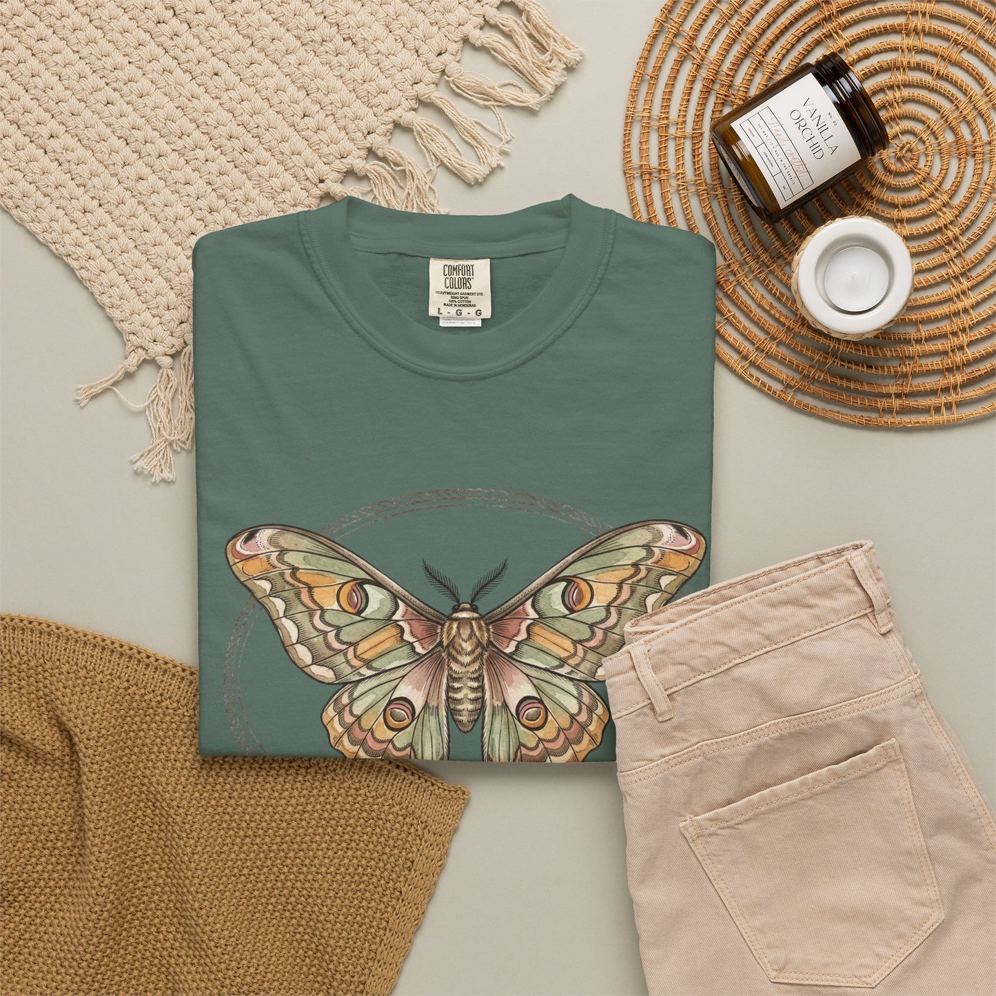 Vintage Luna Moth Graphic T-Shirt — Boho Nature Tee