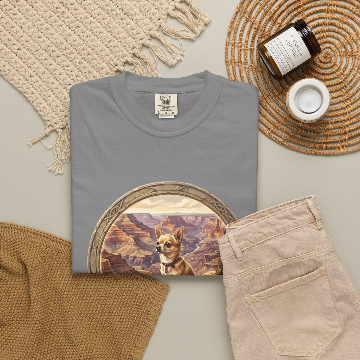 Desert Corgi Scenic T-Shirt — Corgi at the Canyon Graphic Tee
